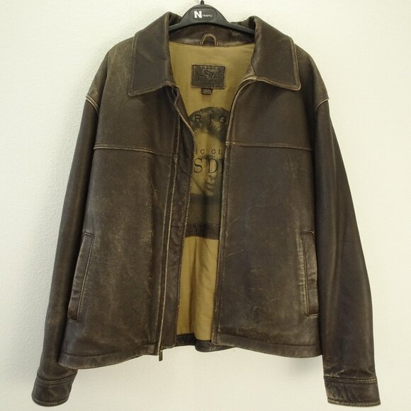 James Dean The Original Limited Edition Genuine Leather Distressed Jacket Large - Picture 1 of 11